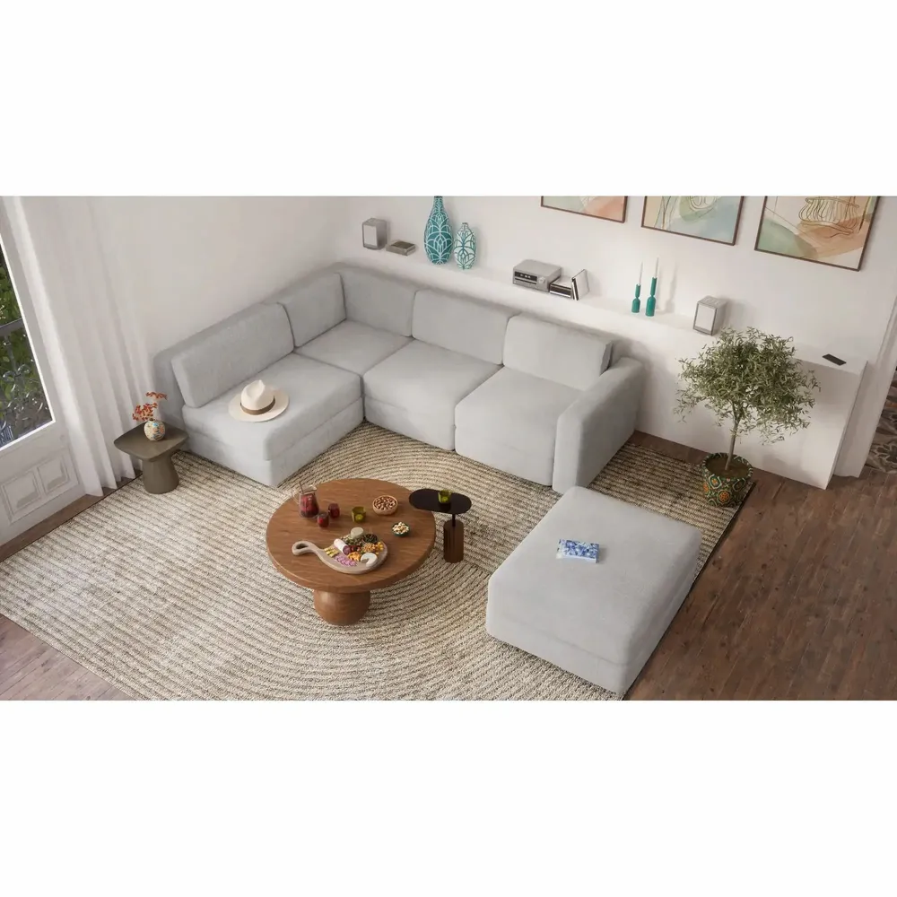 Canapés pour collectivités - Canapé modulable GRACIA - Module d'angle - Gris - CITY SOFA