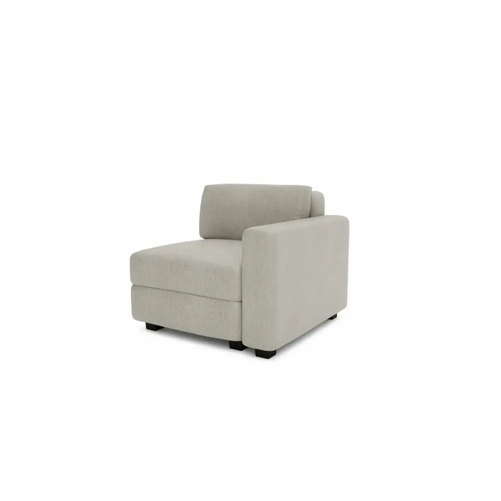 Canapés pour collectivités - Canapé modulable GRACIA - Module d'extrémité - Beige gris - CITY SOFA