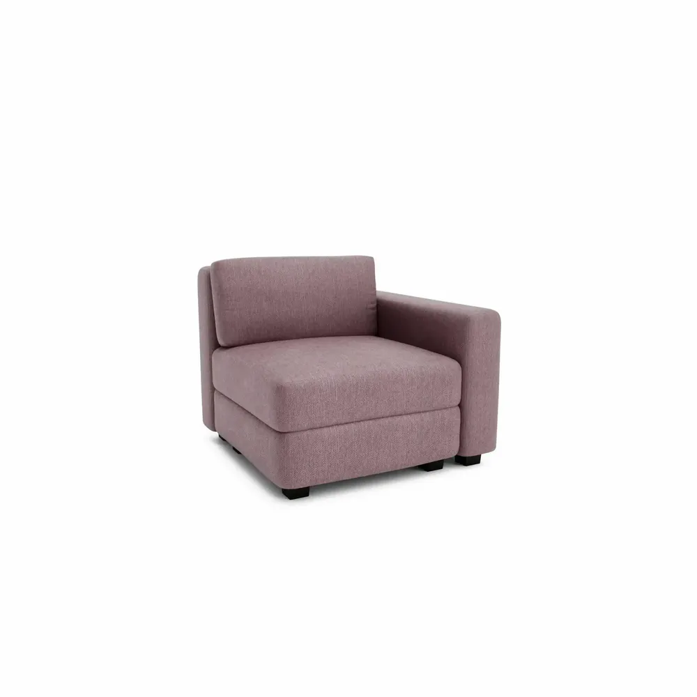 Sofas for hospitalities & contracts - Modular Sofa GRACIA - End Module - Dusty Pink - CITY SOFA