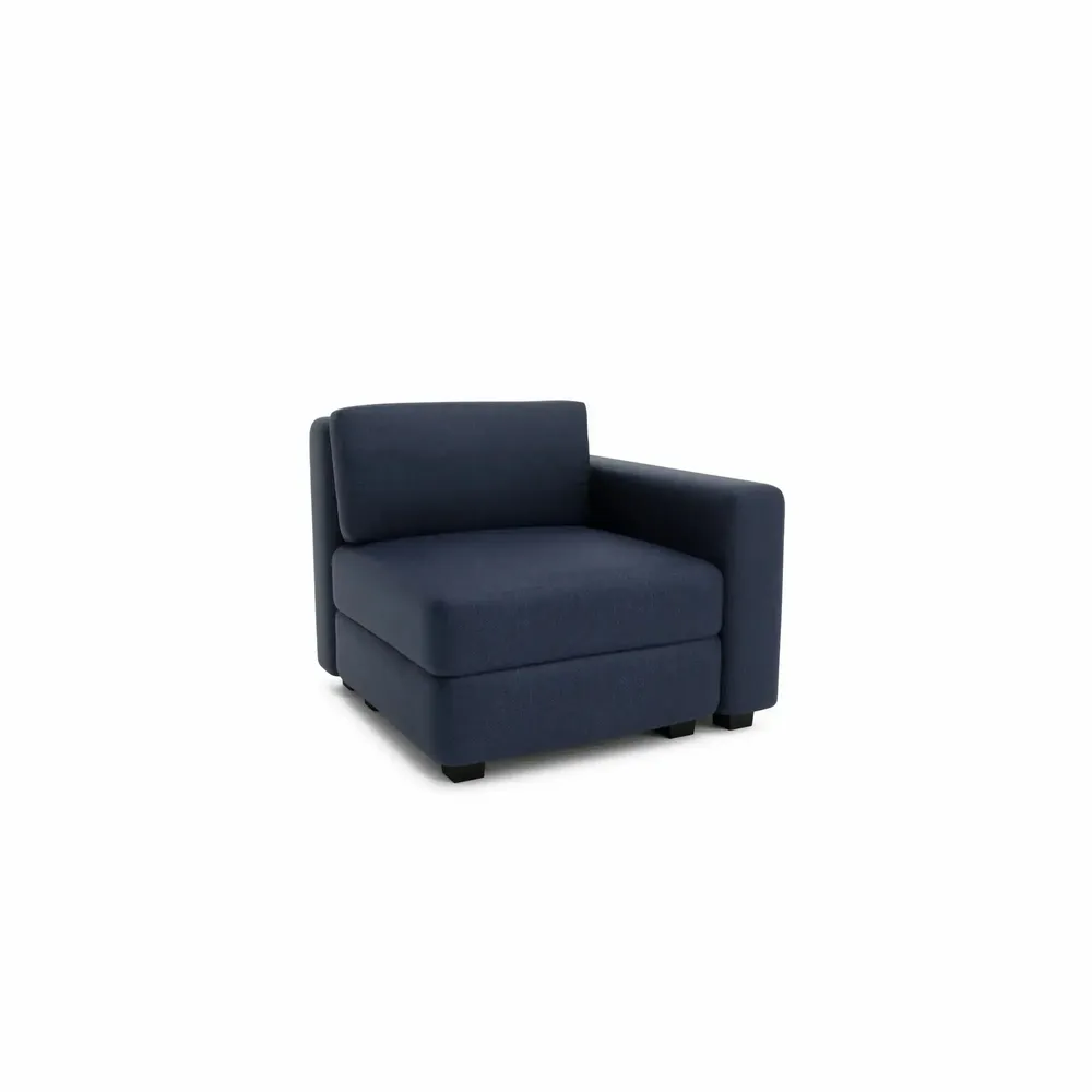 Sofas for hospitalities & contracts - Modular Sofa GRACIA - End Module - Dark Blue - CITY SOFA