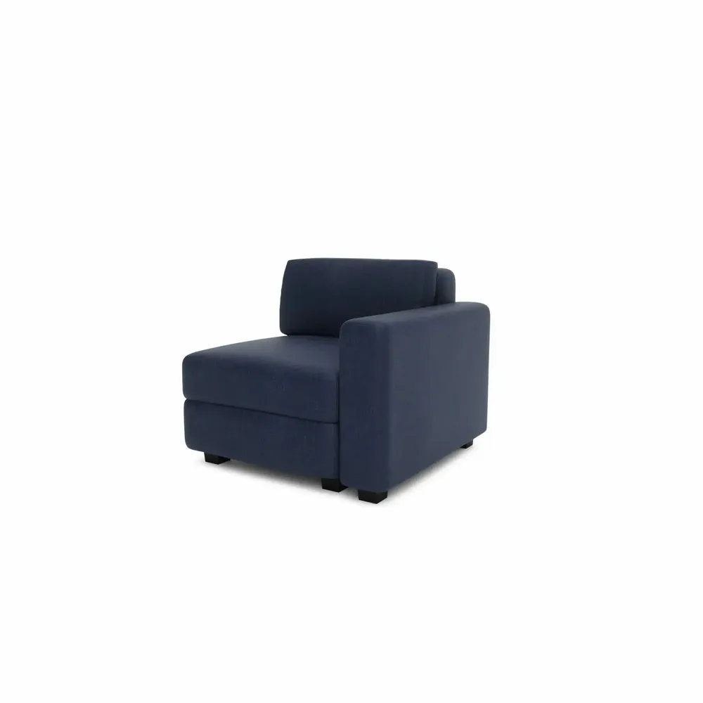 Sofas for hospitalities & contracts - Modular Sofa GRACIA - End Module - Dark Blue - CITY SOFA