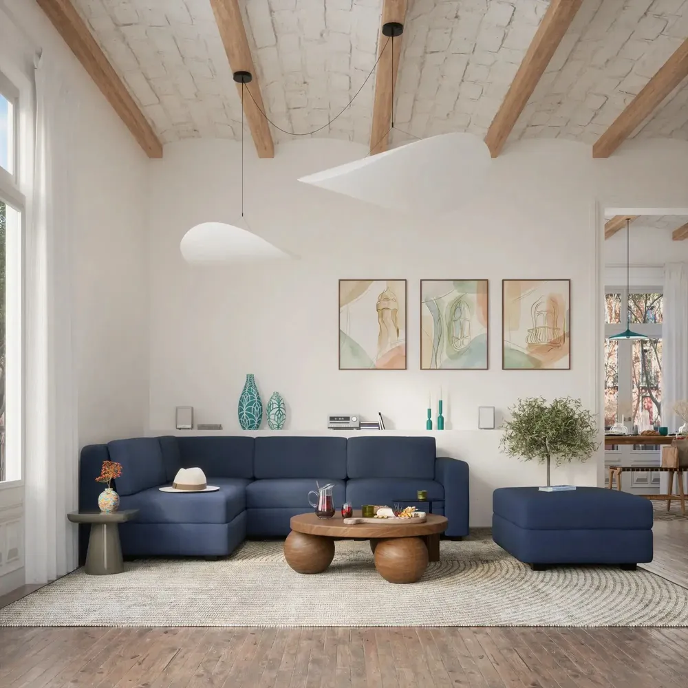 Sofas for hospitalities & contracts - Modular Sofa GRACIA - End Module - Dark Blue - CITY SOFA
