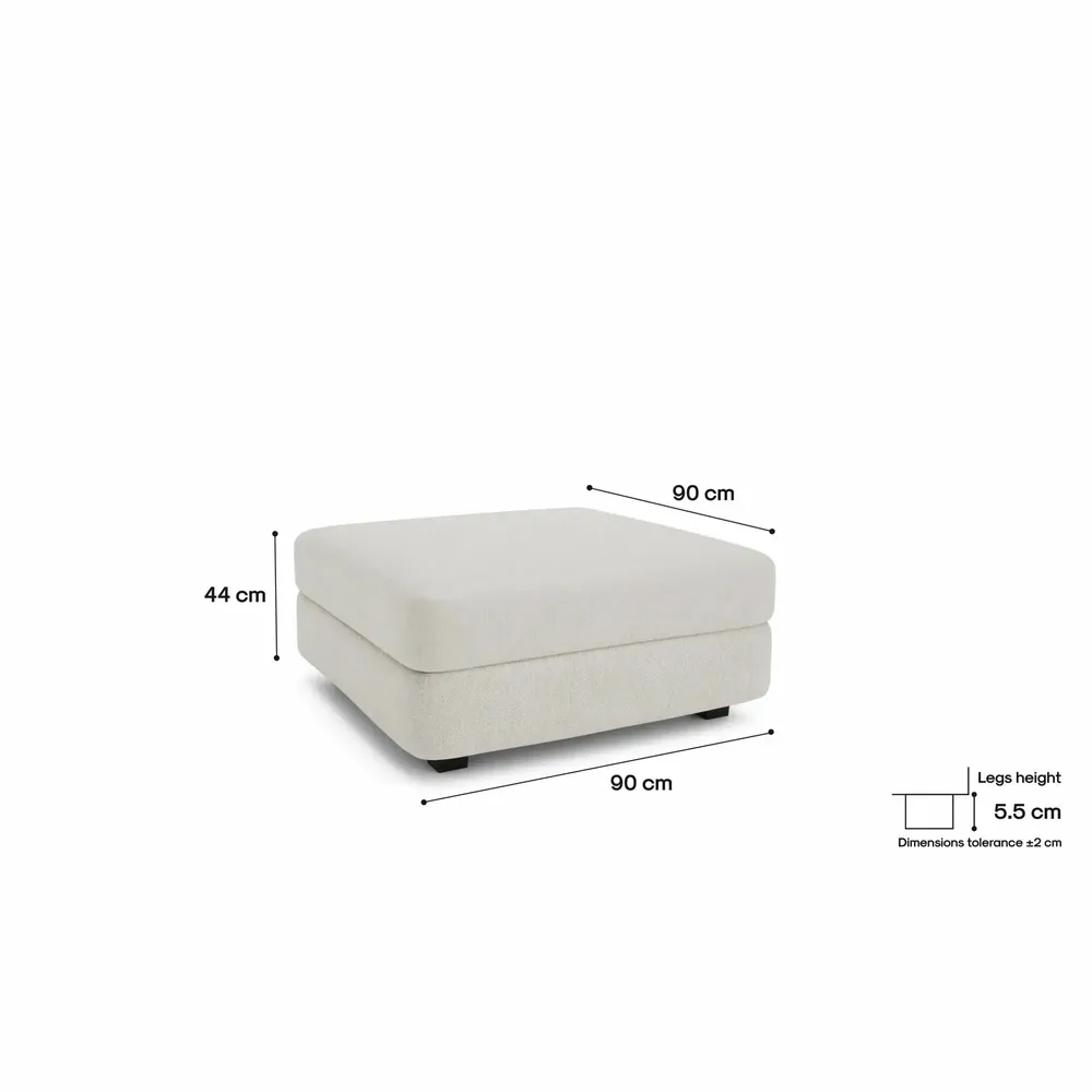 Sofas for hospitalities & contracts - Modular Sofa GRACIA - Large Pouf Module - Cream Beige - CITY SOFA