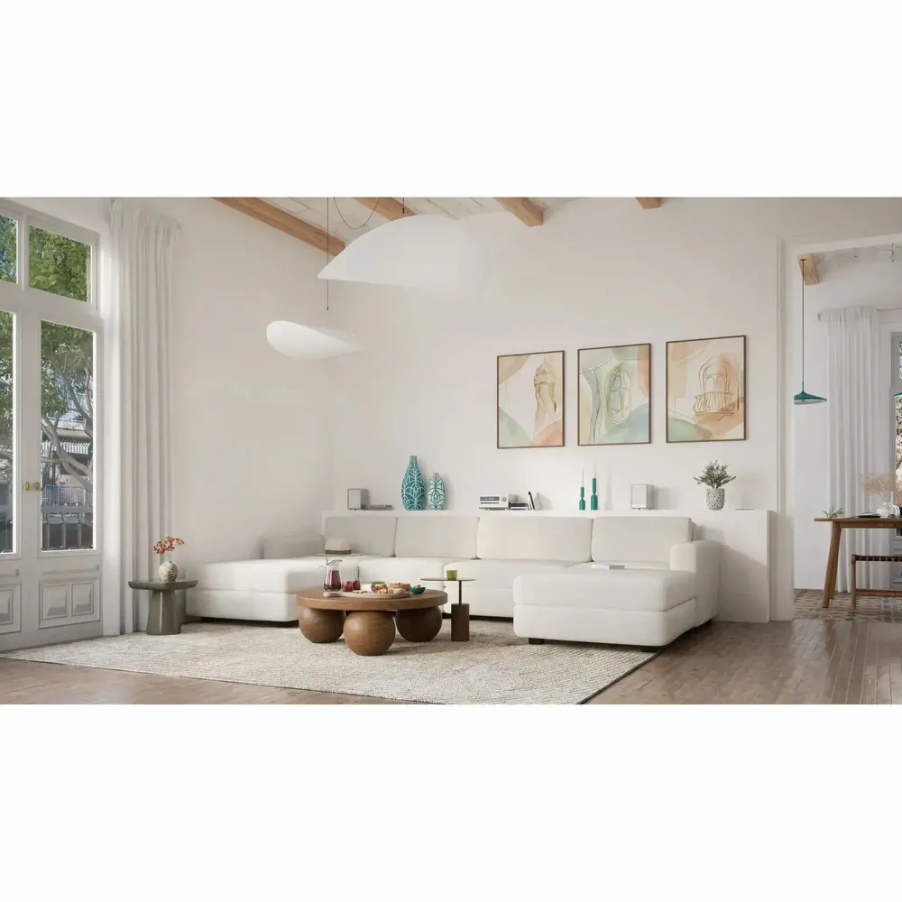 Sofas for hospitalities & contracts - Modular Sofa GRACIA - Large Pouf Module - Cream Beige - CITY SOFA