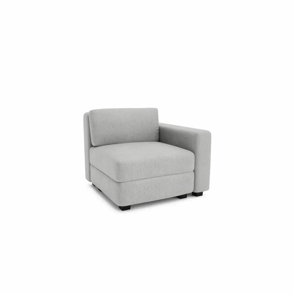 Sofas for hospitalities & contracts - Modular Sofa GRACIA - End Module - Grey - CITY SOFA