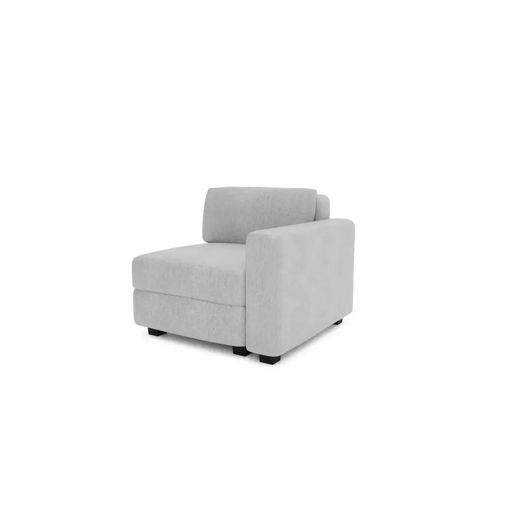 Sofas for hospitalities & contracts - Modular Sofa GRACIA - End Module - Grey - CITY SOFA