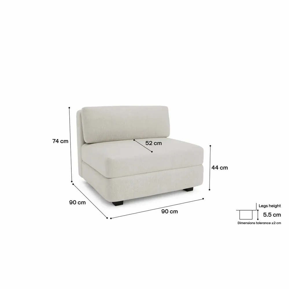 Sofas for hospitalities & contracts - Modular Sofa GRACIA - Large Single Module - Cream Beige - CITY SOFA