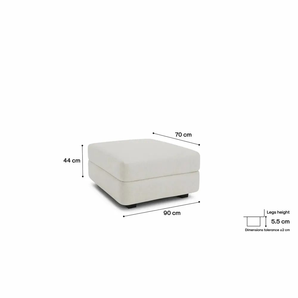 Sofas for hospitalities & contracts - Modular Sofa GRACIA - Pouf Module - Cream Beige - CITY SOFA