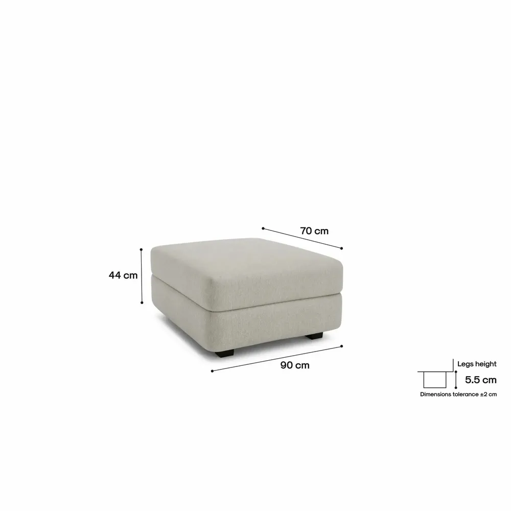 Sofas for hospitalities & contracts - Modular Sofa GRACIA - Pouf Module - Beige Grey - CITY SOFA