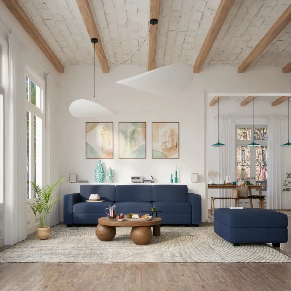 Sofas for hospitalities & contracts - Modular Sofa GRACIA - Pouf Module - Dark Blue - CITY SOFA