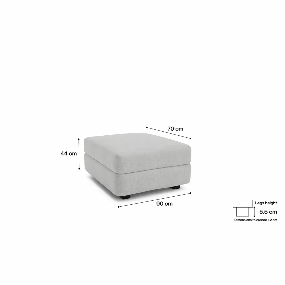 Sofas for hospitalities & contracts - Modular Sofa GRACIA - Pouf Module - Grey - CITY SOFA