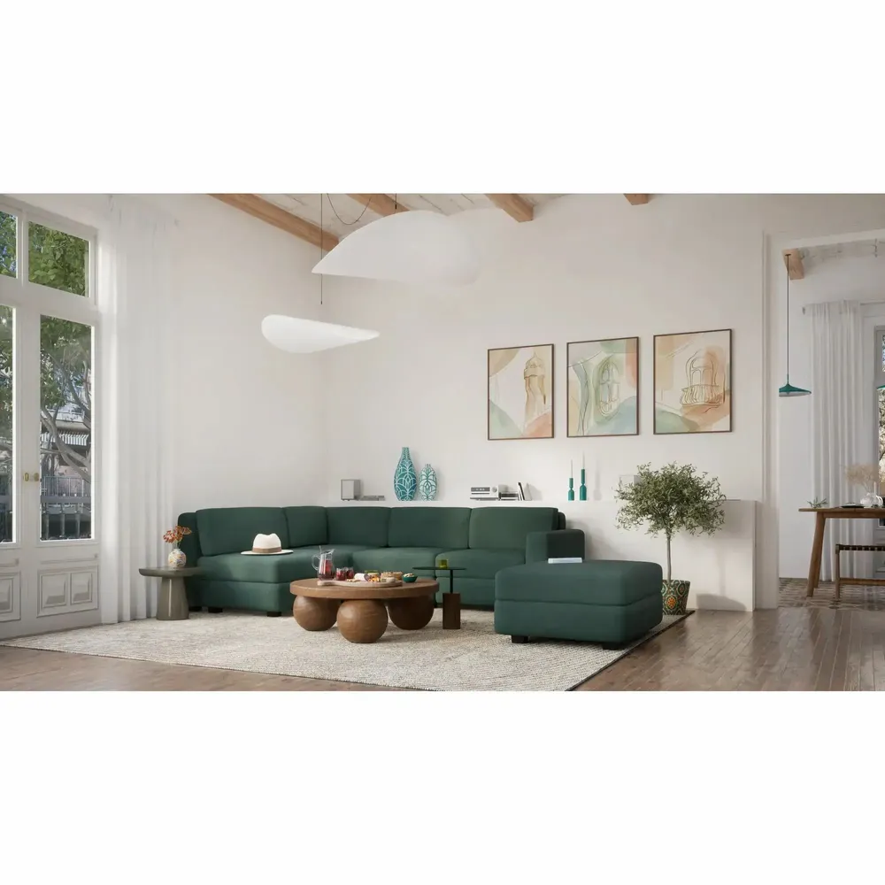 Sofas for hospitalities & contracts - Modular Sofa GRACIA - Single Module - Green - CITY SOFA
