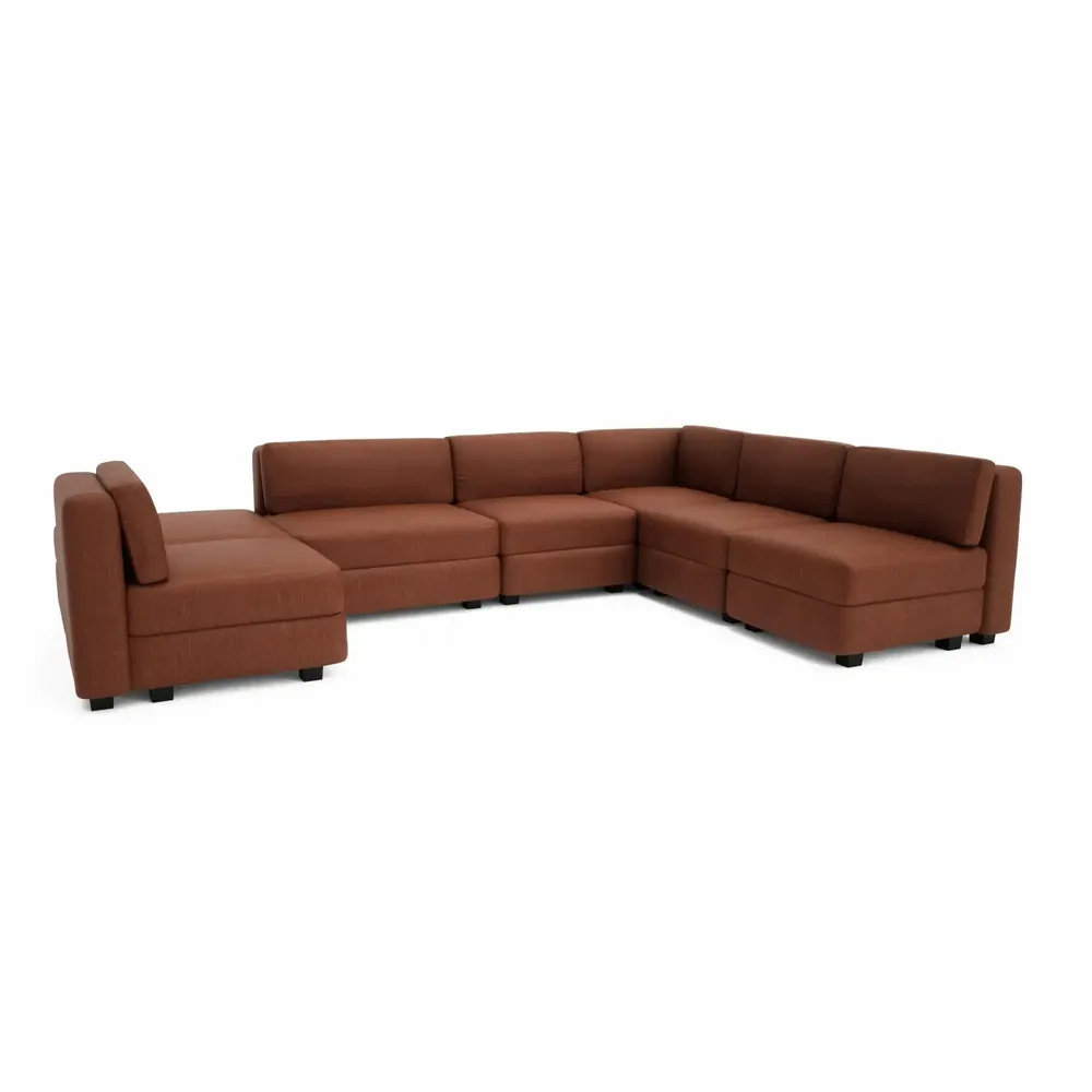 Sofas for hospitalities & contracts - Modular Sofa GRACIA - U-shaped 160 x 340 x 230 cm - Terracotta - CITY SOFA