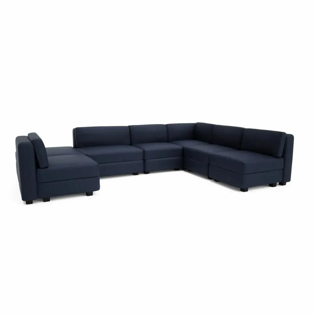 Sofas for hospitalities & contracts - Modular Sofa GRACIA - U-shaped 160 x 340 x 230 cm - Dark Blue - CITY SOFA
