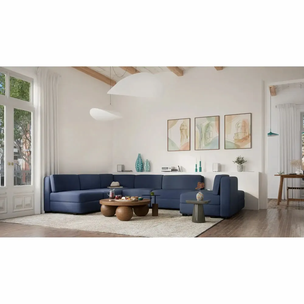 Sofas for hospitalities & contracts - Modular Sofa GRACIA - U-shaped 160 x 340 x 230 cm - Dark Blue - CITY SOFA