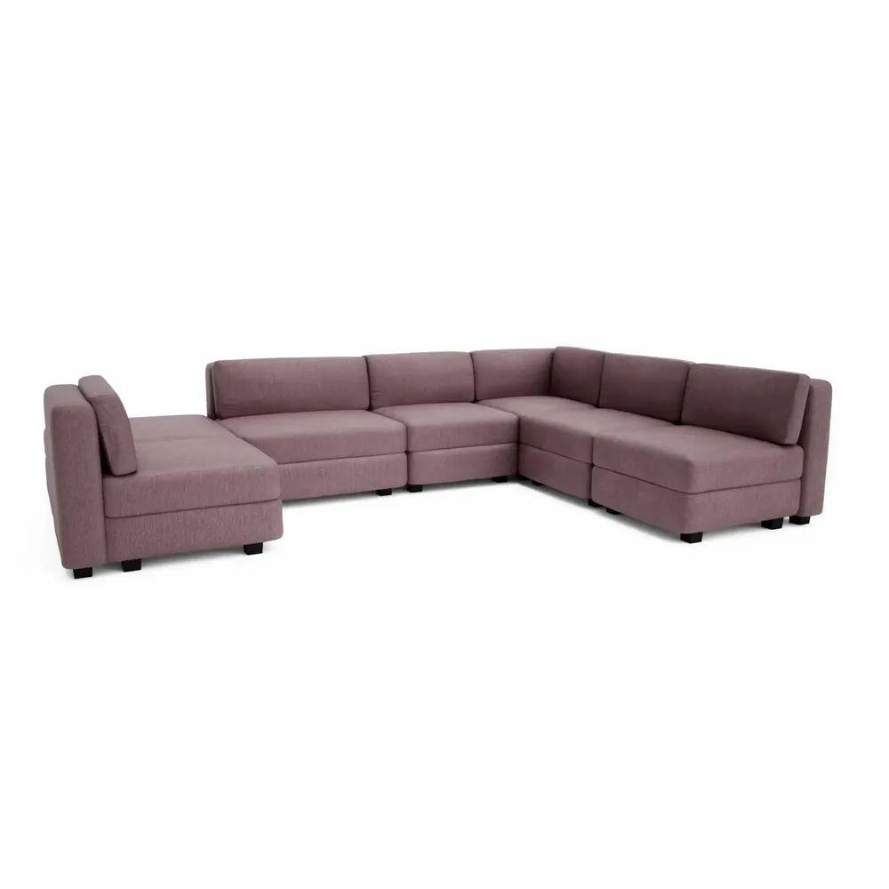 Sofas for hospitalities & contracts - Modular Sofa GRACIA - U-shaped 160 x 340 x 230 cm - Dusty Pink - CITY SOFA