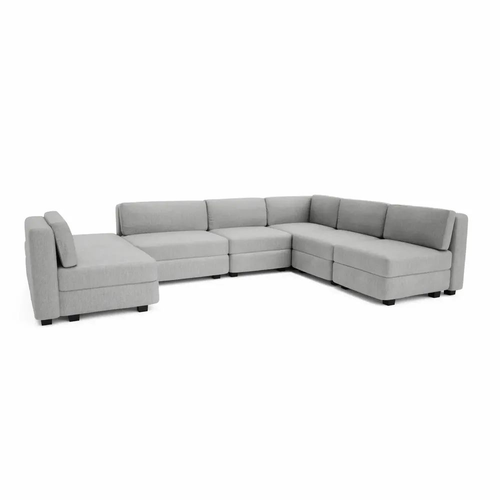 Canapés pour collectivités - Canapé modulable GRACIA - en U 160 x 340 x 230 cm - Gris - CITY SOFA