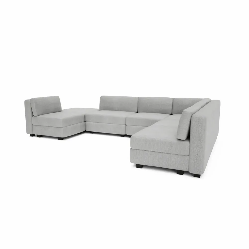 Canapés pour collectivités - Canapé modulable GRACIA - en U 160 x 340 x 230 cm - Gris - CITY SOFA