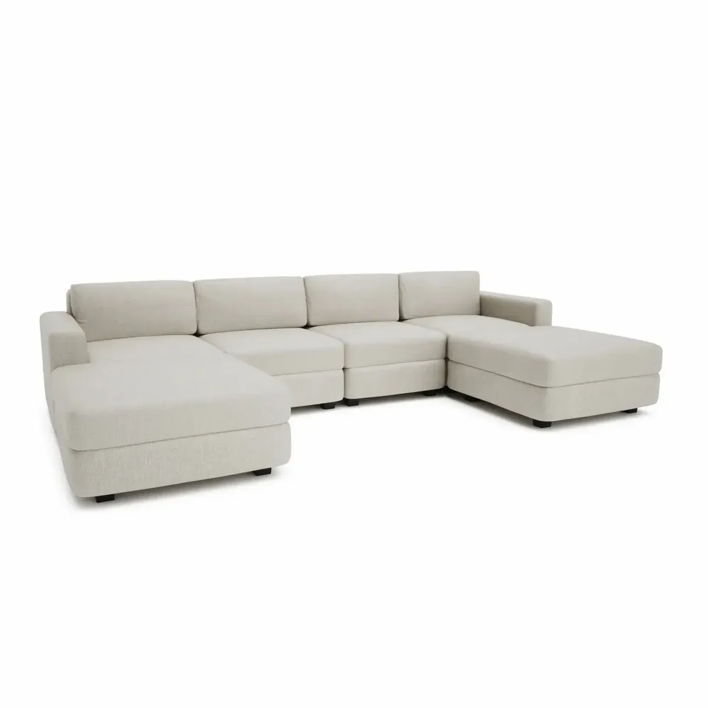 Sofas for hospitalities & contracts - Modular Sofa GRACIA - U-shaped 180 x 320 x 180 cm - Cream Beige - CITY SOFA