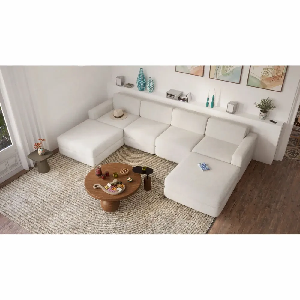 Sofas for hospitalities & contracts - Modular Sofa GRACIA - U-shaped 180 x 320 x 180 cm - Cream Beige - CITY SOFA