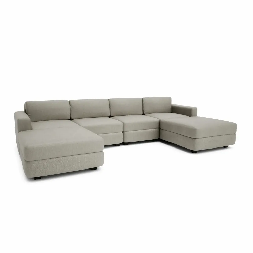 Sofas for hospitalities & contracts - Modular Sofa GRACIA - U-shaped 180 x 320 x 180 cm - Beige Grey - CITY SOFA
