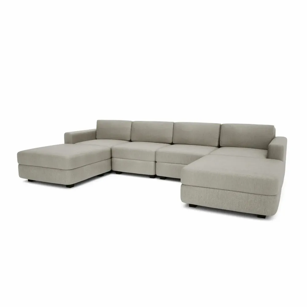 Sofas for hospitalities & contracts - Modular Sofa GRACIA - U-shaped 180 x 320 x 180 cm - Beige Grey - CITY SOFA