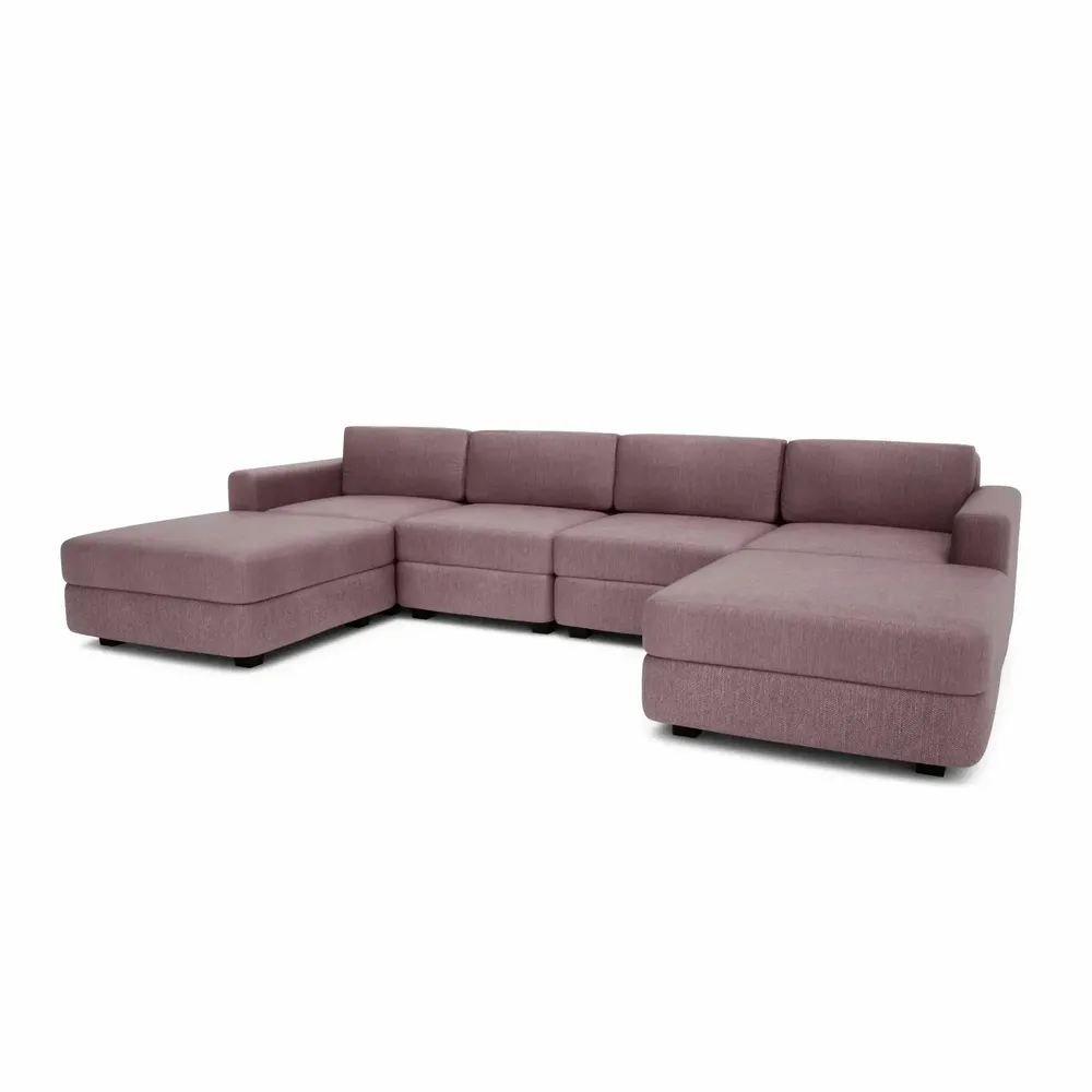Sofas for hospitalities & contracts - Modular Sofa GRACIA - U-shaped 180 x 320 x 180 cm - Dusty Pink - CITY SOFA