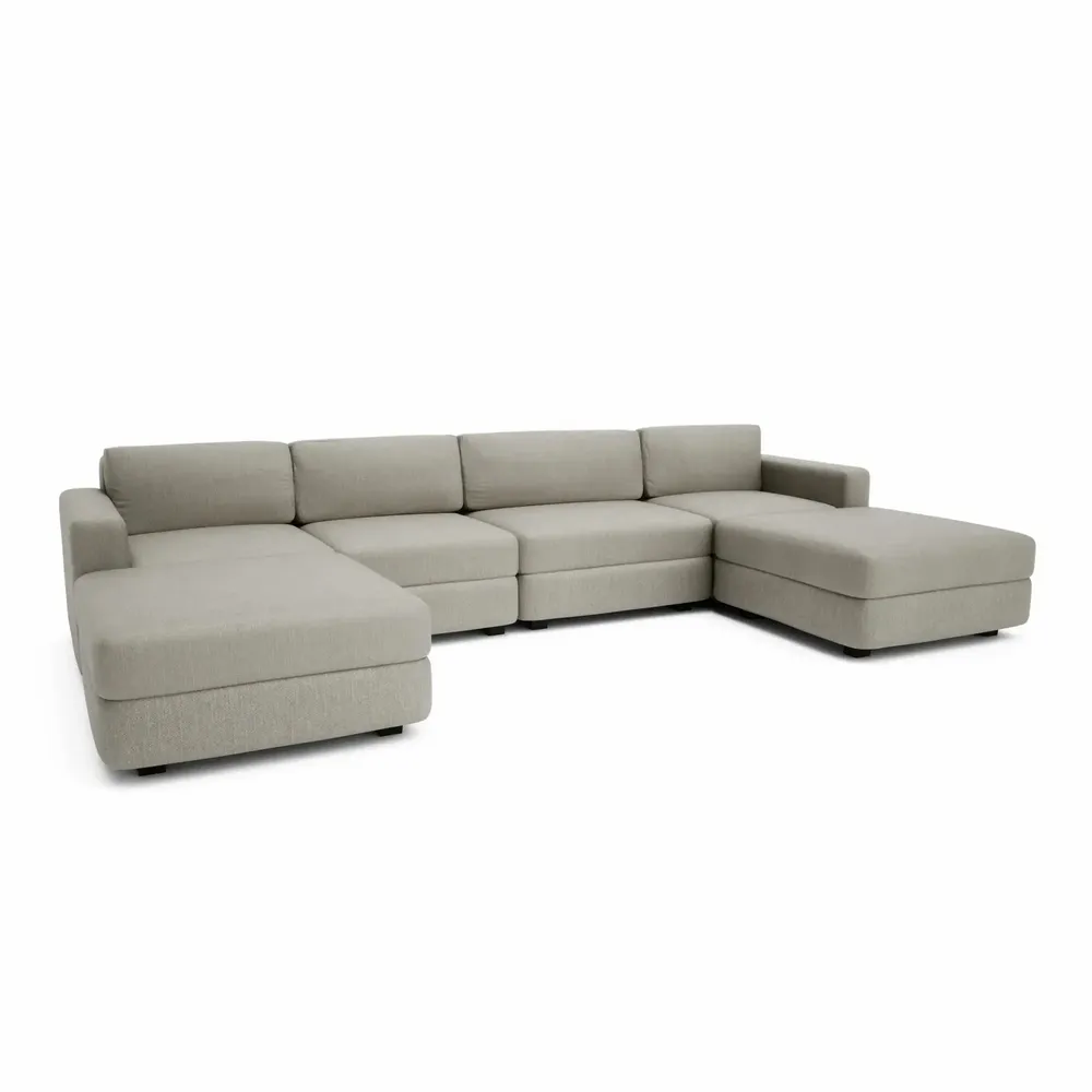 Sofas for hospitalities & contracts - Modular Sofa GRACIA - U-shaped 180 x 340 x 180 cm - Beige Grey - CITY SOFA