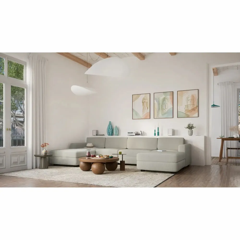 Sofas for hospitalities & contracts - Modular Sofa GRACIA - U-shaped 180 x 340 x 180 cm - Beige Grey - CITY SOFA