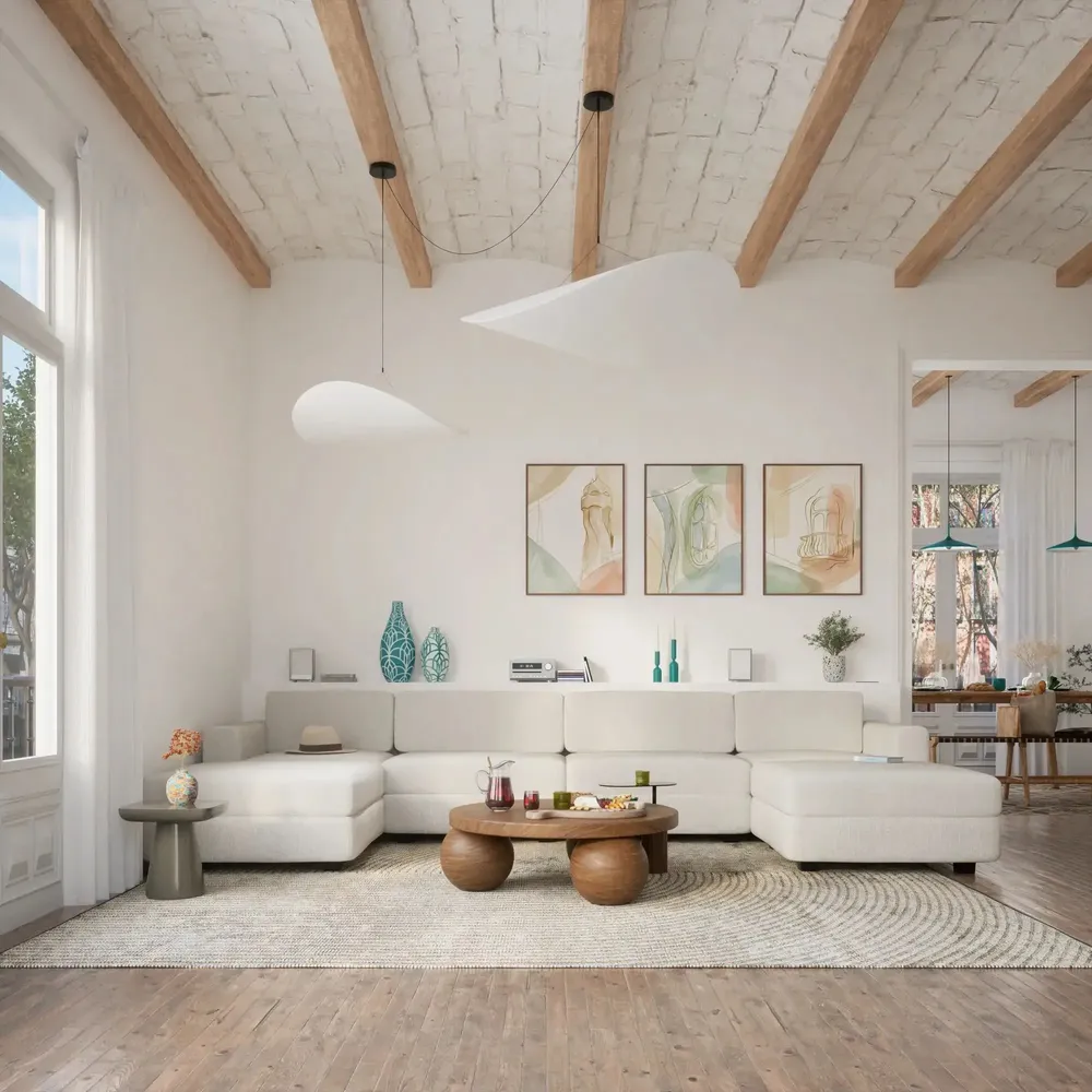 Sofas for hospitalities & contracts - Modular Sofa GRACIA - U-shaped 180 x 360 x 180 cm - Cream Beige - CITY SOFA