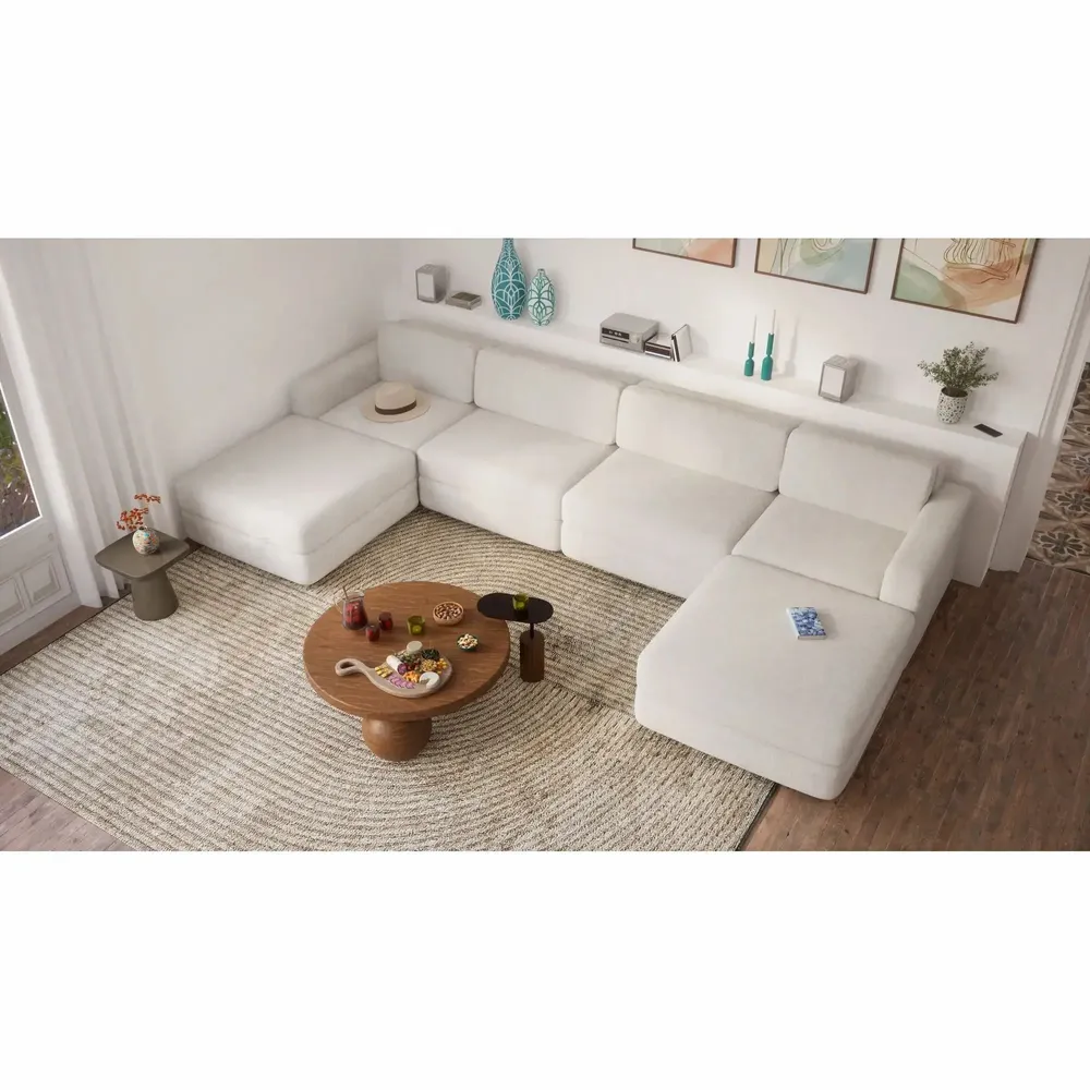Sofas for hospitalities & contracts - Modular Sofa GRACIA - U-shaped 180 x 360 x 180 cm - Cream Beige - CITY SOFA