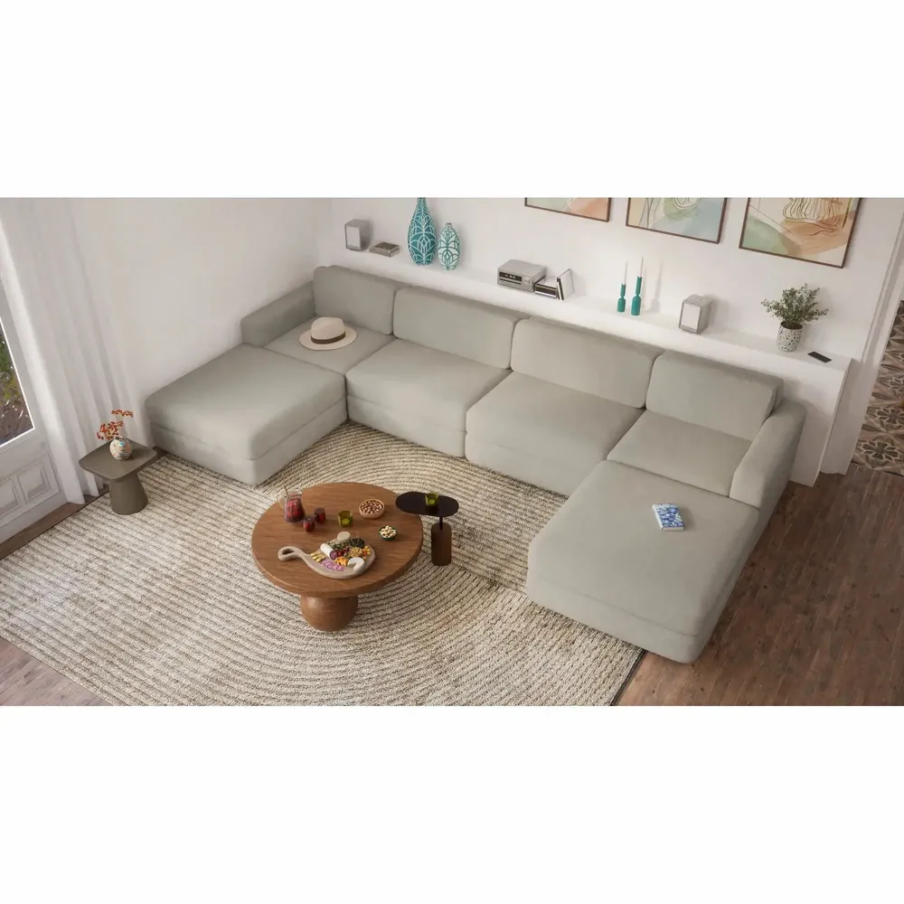 Sofas for hospitalities & contracts - Modular Sofa GRACIA - U-shaped 180 x 360 x 180 cm - Beige Grey - CITY SOFA