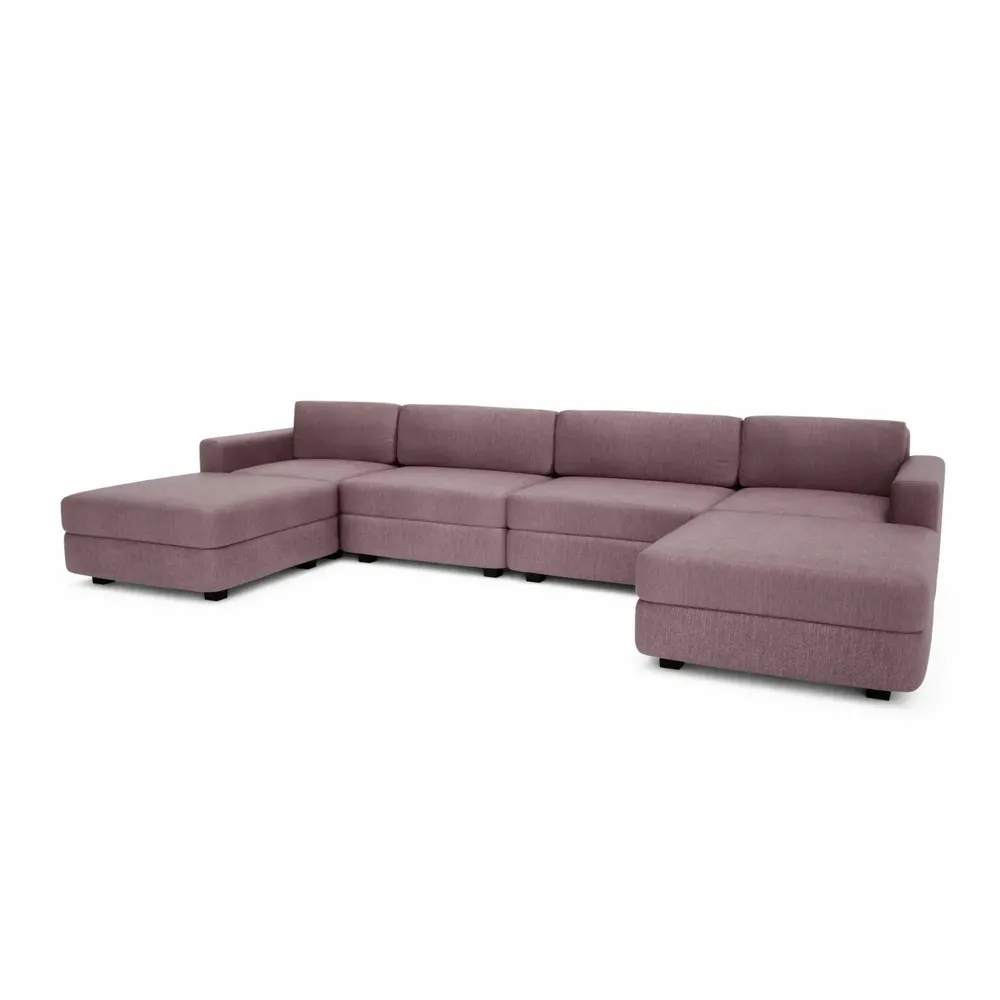Sofas for hospitalities & contracts - Modular Sofa GRACIA - U-shaped 180 x 360 x 180 cm - Dusty Pink - CITY SOFA