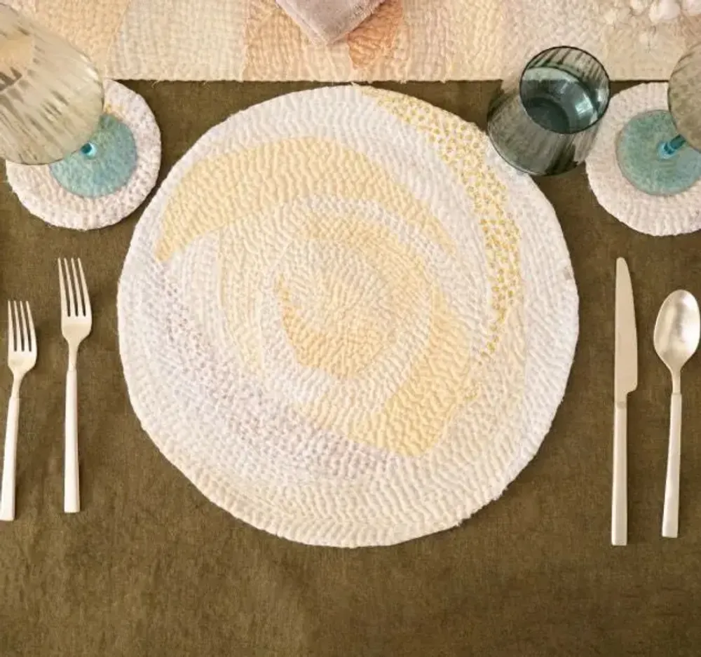Table linen - Rose Fray Patch Placemats - MAISON MIEKO
