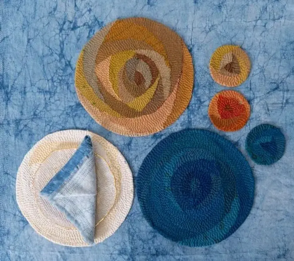 Table linen - Rose Fray Patch Placemats - MAISON MIEKO