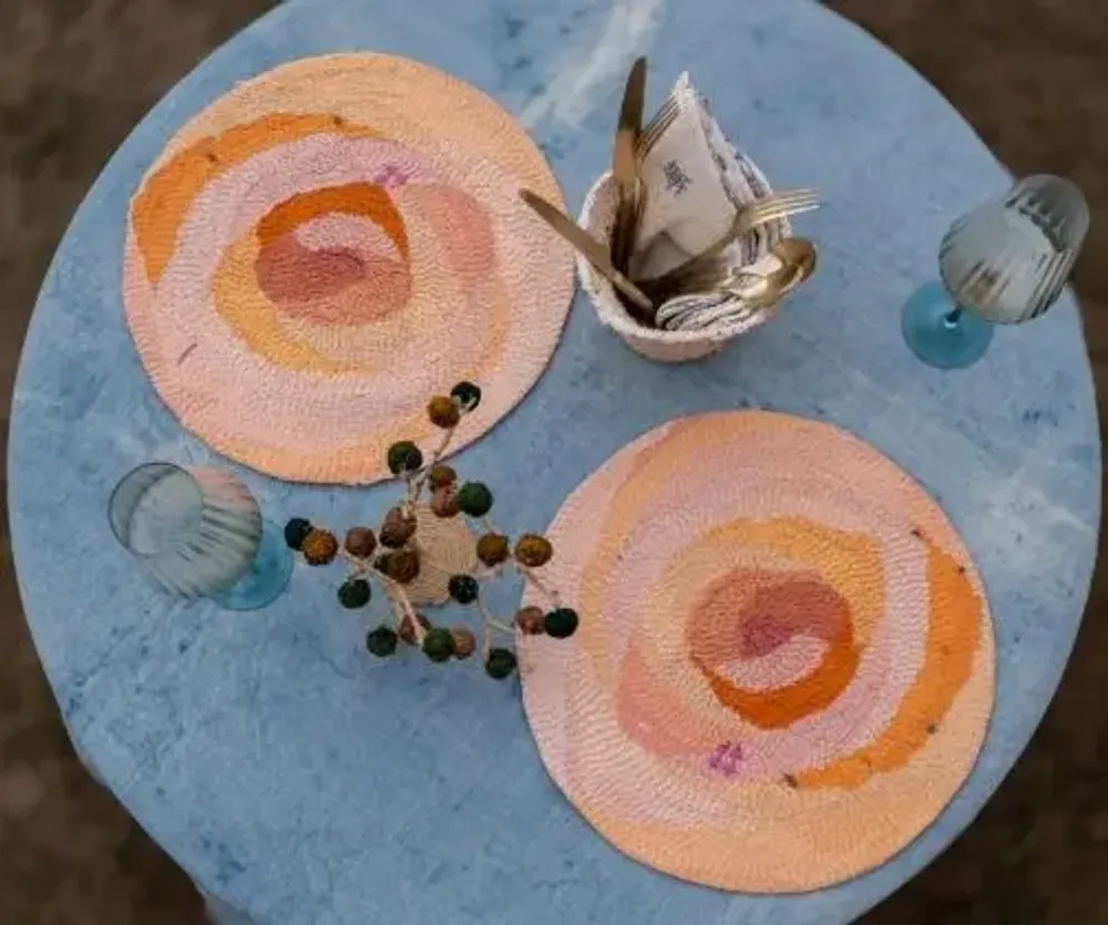 Table linen - Rose Fray Patch Placemats - MAISON MIEKO
