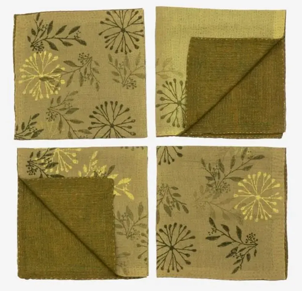 Linge de table textile - Ensemble de serviettes Kantha Vintage Landscape - MAISON MIEKO