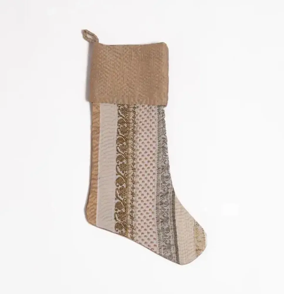 Autres décorations de Noël - Chaussette rayée pour Noël - MAISON MIEKO