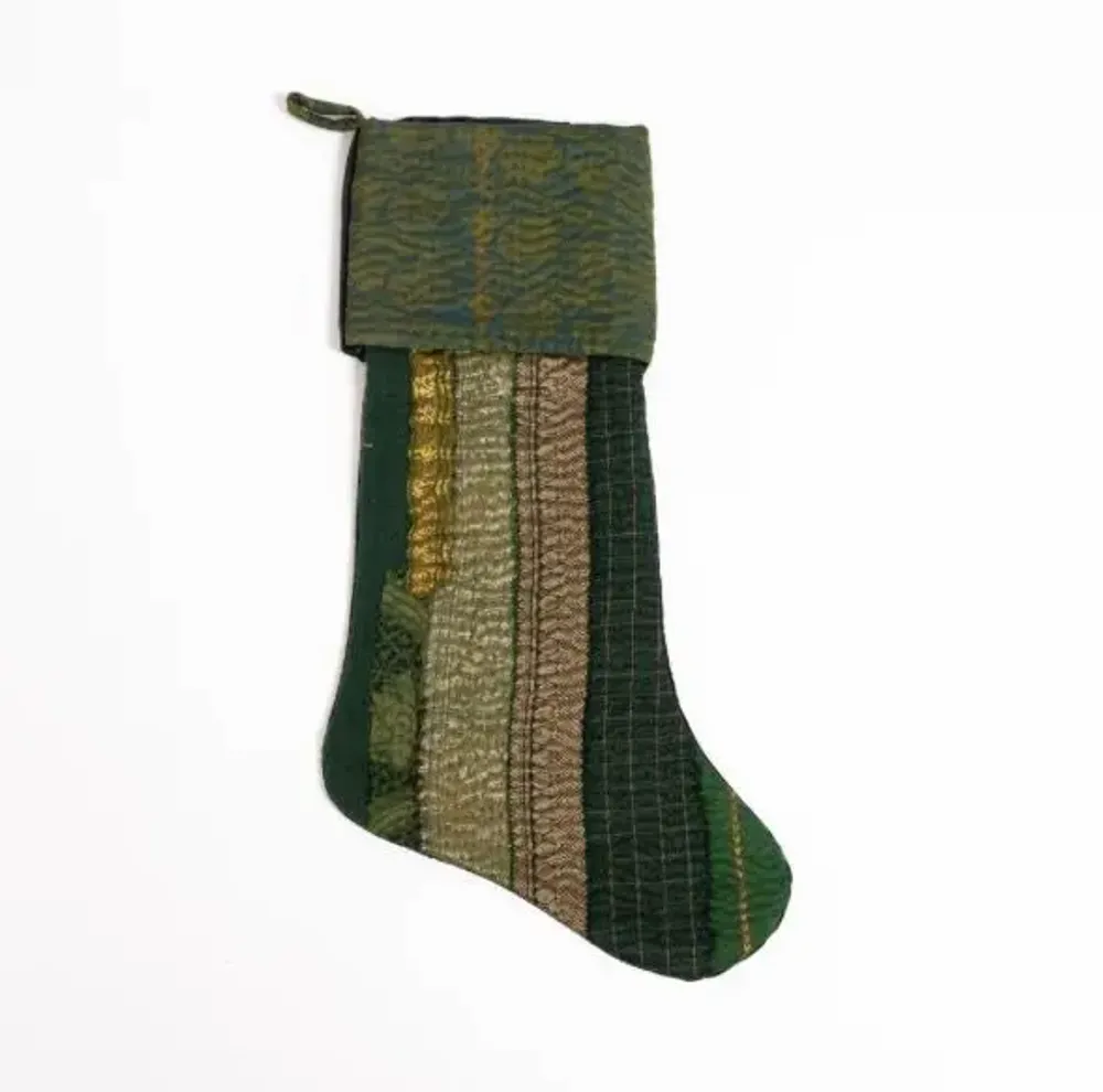 Autres décorations de Noël - Chaussette rayée pour Noël - MAISON MIEKO