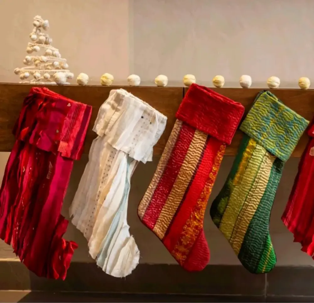 Autres décorations de Noël - Chaussette rayée pour Noël - MAISON MIEKO