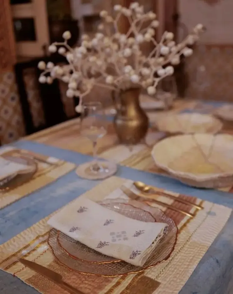 Christmas table settings - Jewel Striped Placemat - MAISON MIEKO