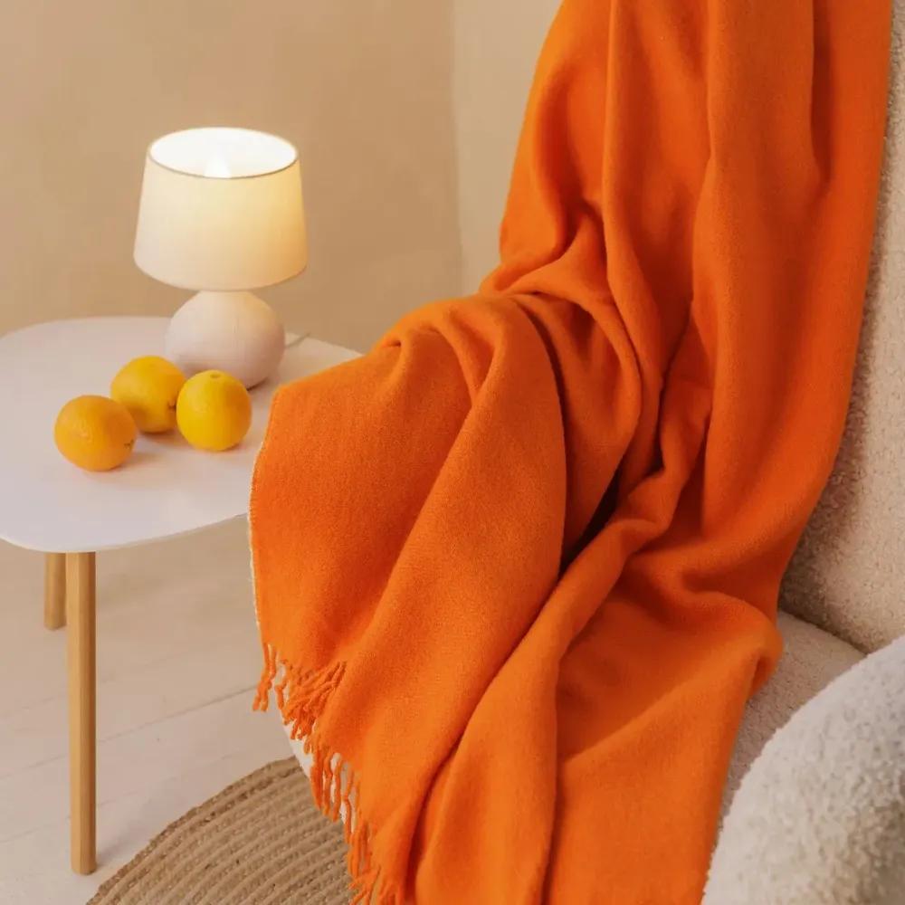 Throw blankets - Australian Merino Wool Throw Leon - LANAVITTA