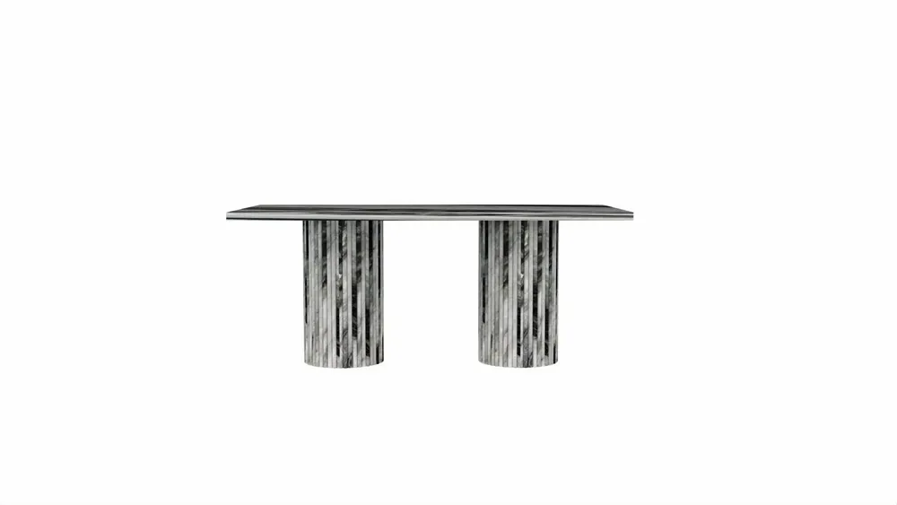 Tables for hotels - Coffee tables -100X50X40 cm - Jaspura - Marbre Panda - STONE VALLEY