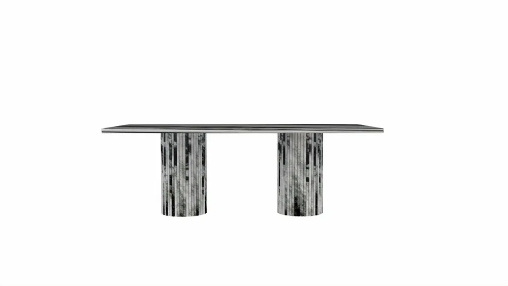 Lawn tables - Coffee tables -120X60X40 cm - Jaspura - Marbre Panda - STONE VALLEY