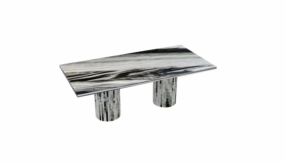 Lawn tables - Coffee tables -120X60X40 cm - Jaspura - Marbre Panda - STONE VALLEY