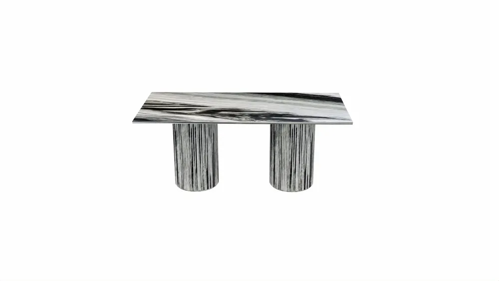 Tables de jardin - Table à manger - 200X100X75cm - Jaspura - Marbre Panda - STONE VALLEY
