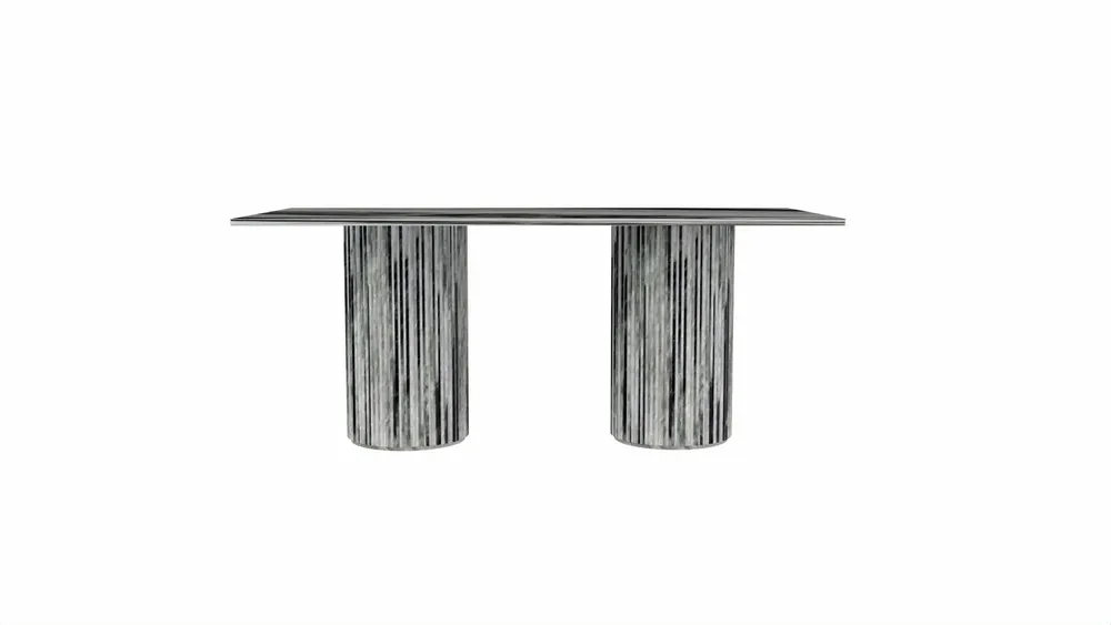 Tables de jardin - Table à manger - 200X100X75cm - Jaspura - Marbre Panda - STONE VALLEY