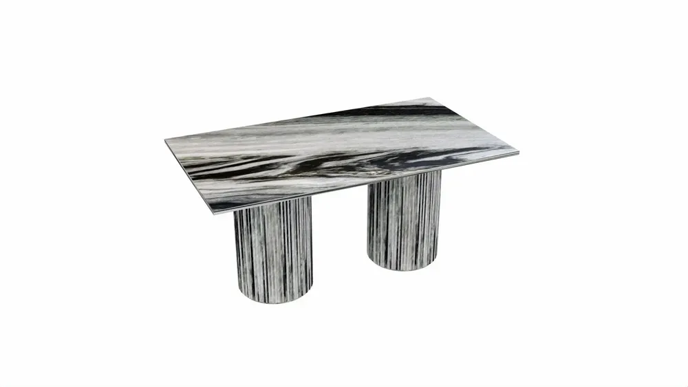 Lawn tables - Dining Tables -180X90X75 cm - Jaspura - Marbre Panda - STONE VALLEY