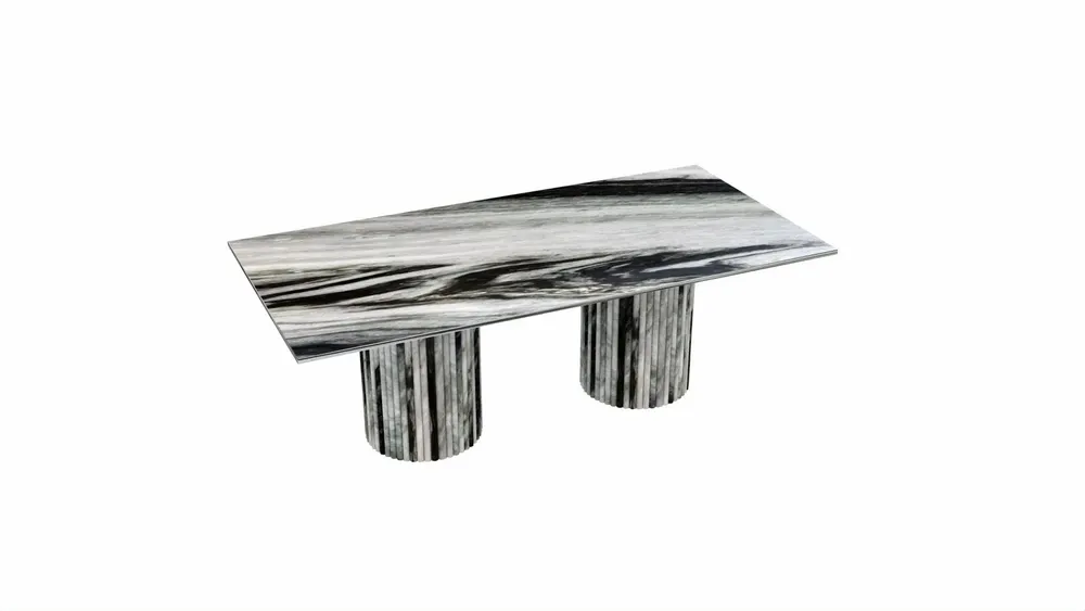 Tables de jardin - Tables à manger - 220X110X75 cm - Jaspura - Marbre Panda - STONE VALLEY