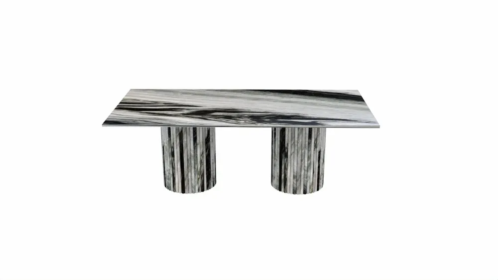 Tables de jardin - Tables à manger - 220X110X75 cm - Jaspura - Marbre Panda - STONE VALLEY
